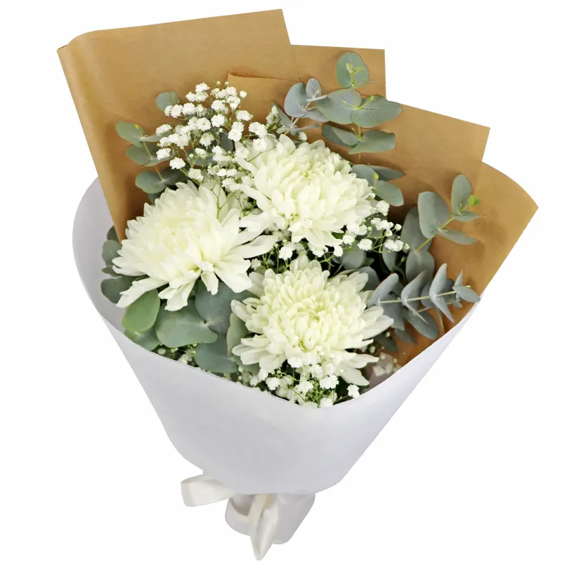 Купить Букет из 3 одноголовых хризантем в Одинцово за 2 500 руб. | Быстрая  доставка цветов